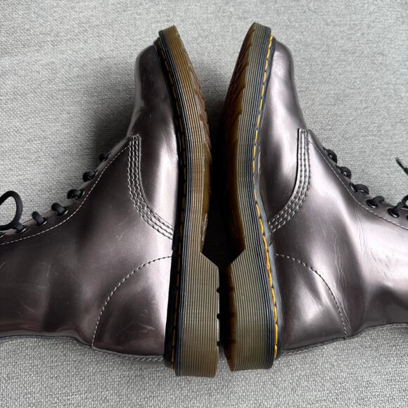 Dr. Martens 1460 Pascal 8 Eye Spectra Patent Combat Boot Metallic Gray Womens 8 - Picture 10 of 13